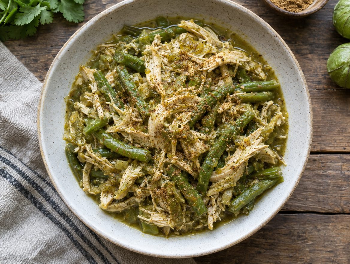 Salsa Verde Chicken and Green Beans
